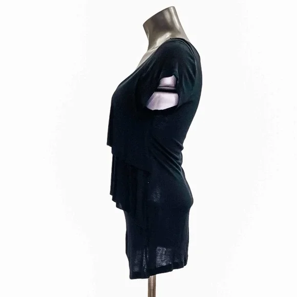 OLD Navy Black Layered Tiered Blouse Size Medium - Picture 5 of 11